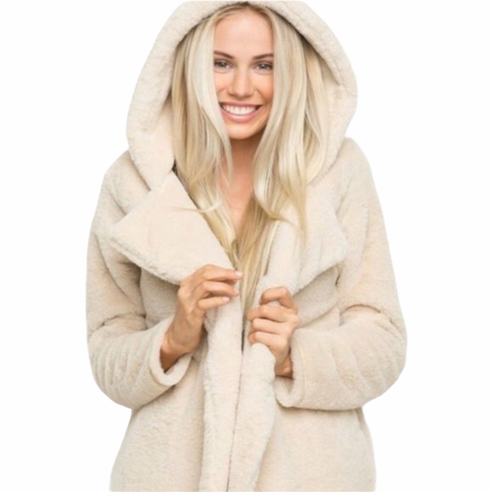 BRANDY MELVILLE Sandra Faux Fur Coat Jacket Size Small